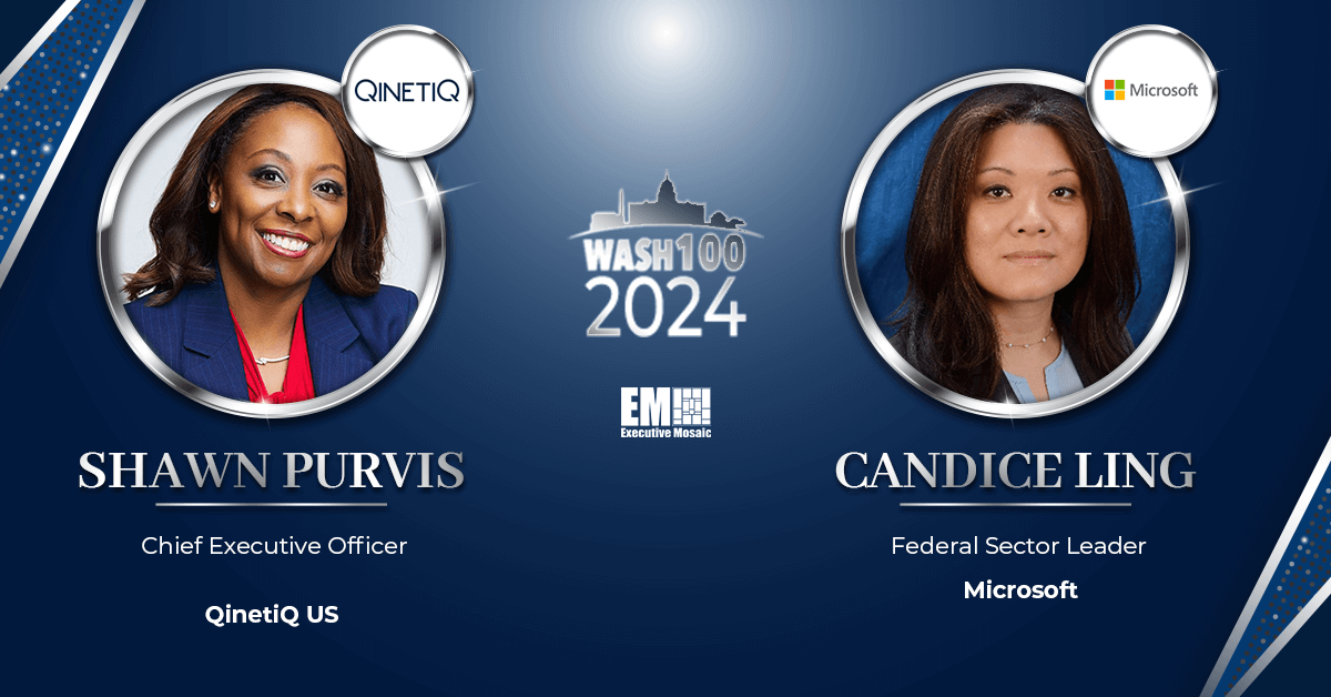 Elite GovCon Innovators Shawn Purvis & Candice Ling Selected to 2024 Wash100 List